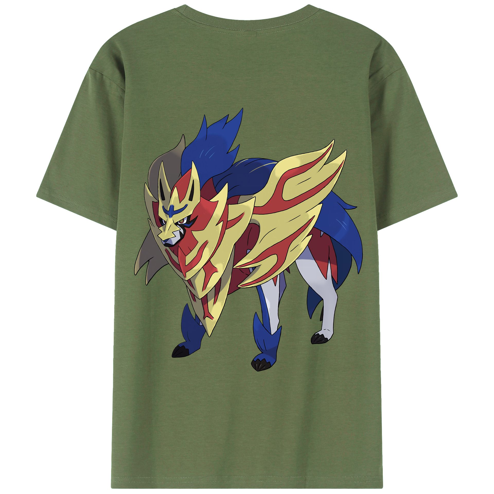 （画像用） ポケットモンスター Pokémon 綿100％ メンズ半袖Tシャツ（バックプリント） 通気性
